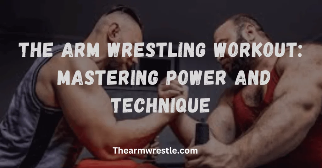 The Arm Wrestling Workout Mastering Power and Technique