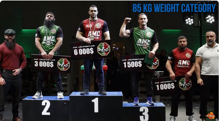 Winners in the 85 kg Weight Category