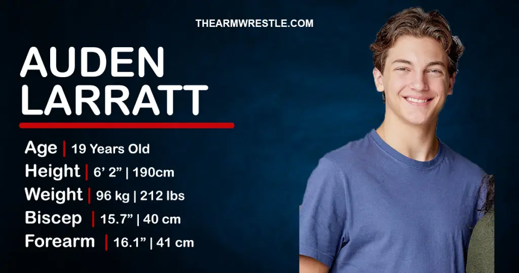 Auden Larratt Age & Height, Weight, Forearms, Hand size, Bisceps